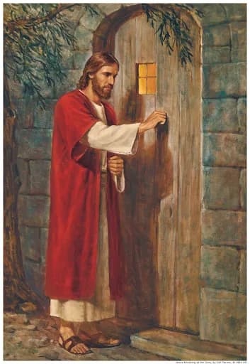 Christ Knocking on the Door—representing the LDS perspective on Jesus Christ as the central figure of faith