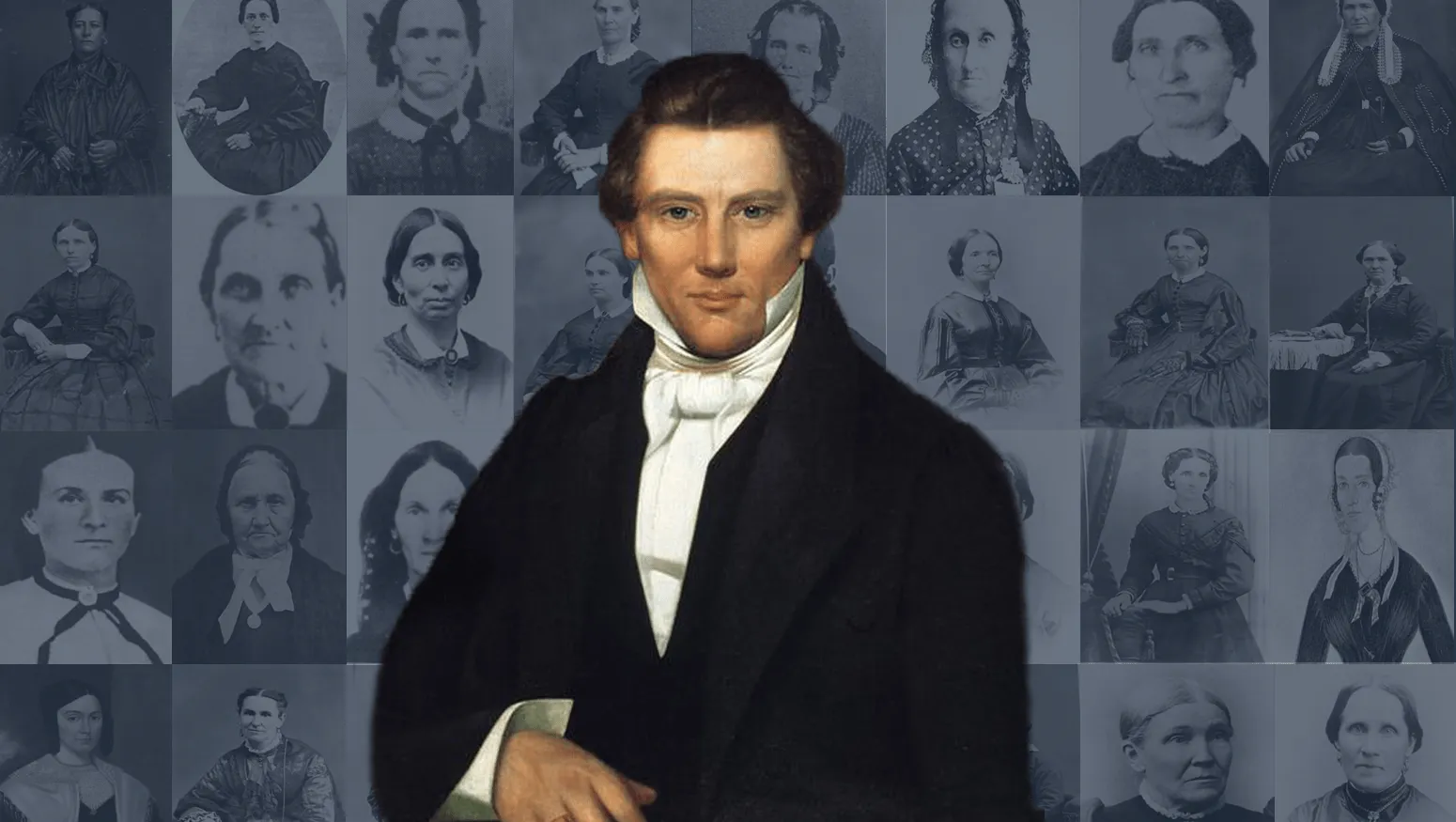 Historical illustration depicting the controversial practice of plural marriage in early Latter-day Saint history