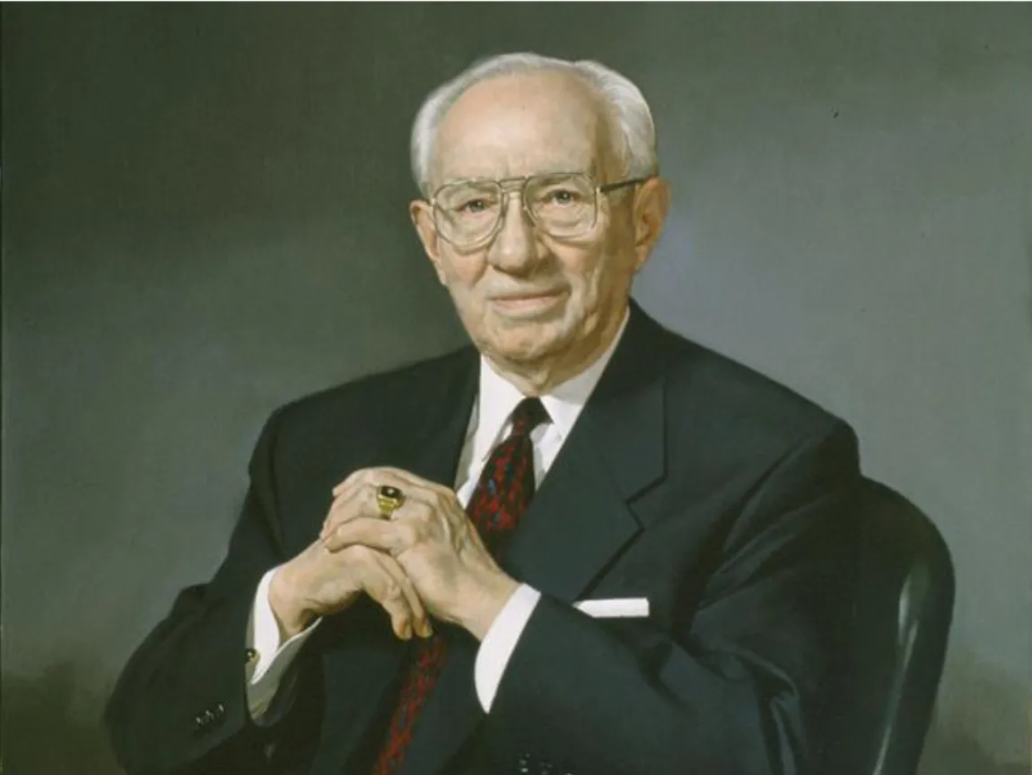 President Gordon B. Hinckley speaking about Mormon Church finances