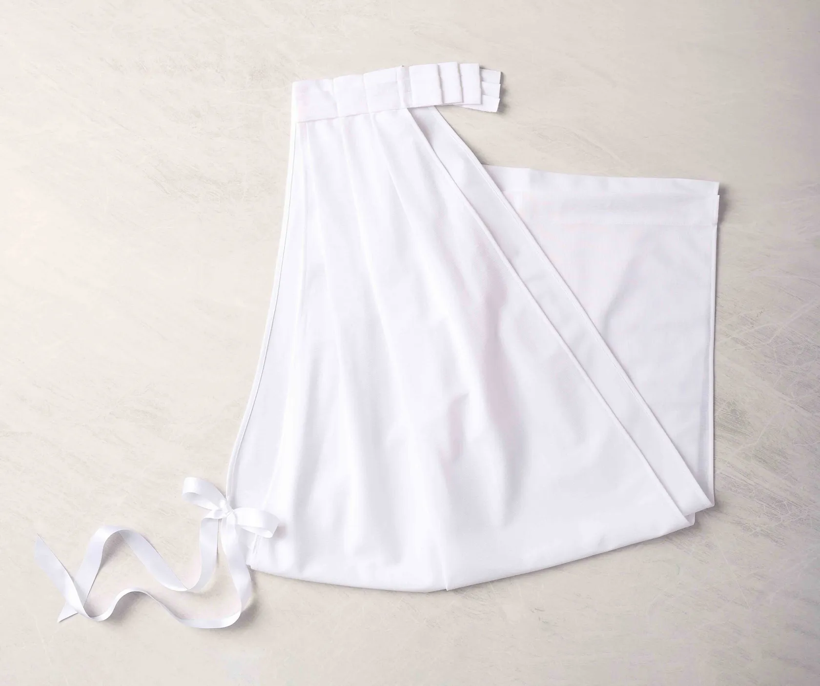 Close-up of white temple garment, sacred clothing worn by LDS Church members