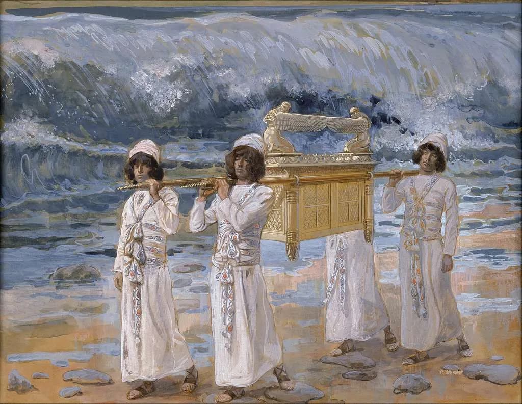 Temple garment held up against biblical examples of sacred clothing and covenant symbols