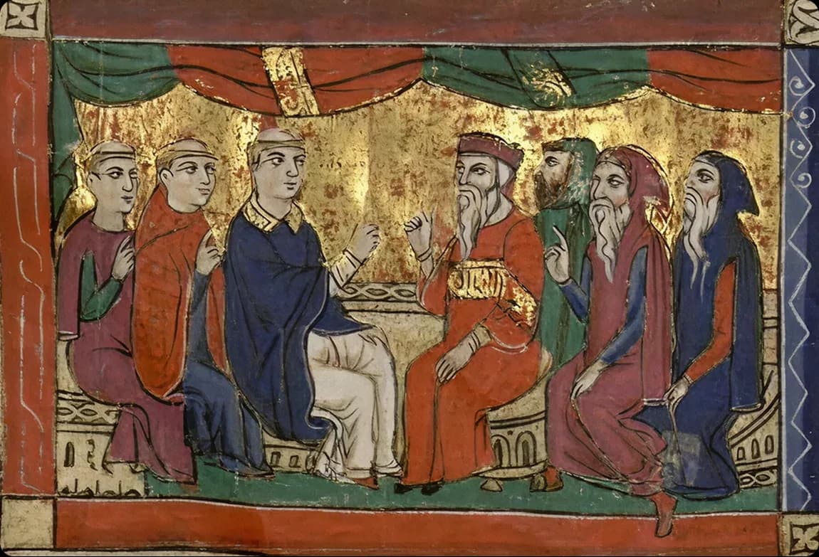 Saint Athanasius at the Council of Nicaea, 13th-century artwork