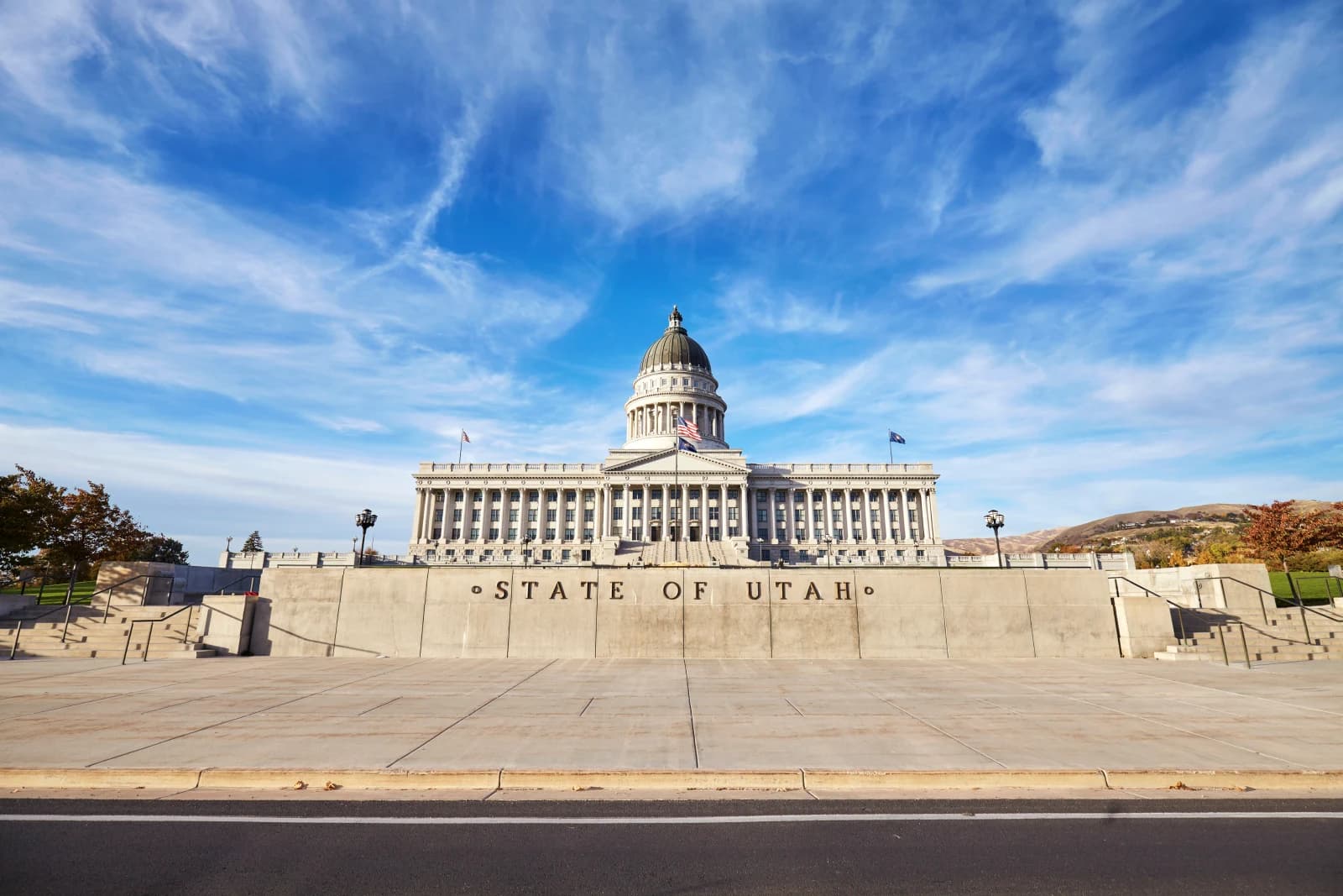 The Utah State Capitol building in Salt Lake City.